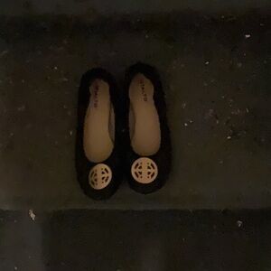 Rialto Black Flats with Gold Accent